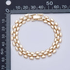 16K Gold Filled 9mm Minimalist Panther Chain Statement 7 Inch Bracelet