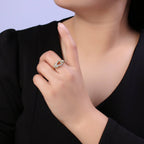 Buckle Ring in 14k Gold Filled Micro Pave Midi Ring