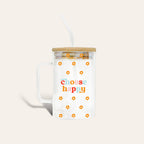 Square Glass Cup With Handle - Choose Happy