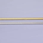 Dainty 2.5mm Silver Herringbone Snake Chain Necklace