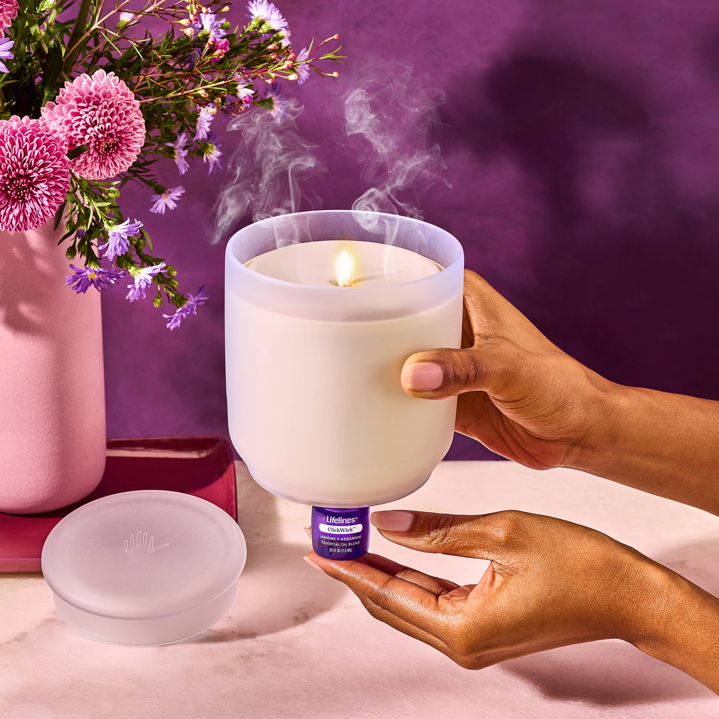 ClickWick In Bloom Refill- For Candle Jasmine & Geranium Scent
