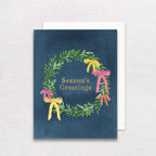 Season's Greetings Holiday Wreath Greeting Card | Set of 6
