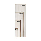 Personalized Zip City State Vertical White: 4 x 12 x 1.5