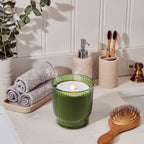 Flameless Candle Diffuser - Olive Ribbed