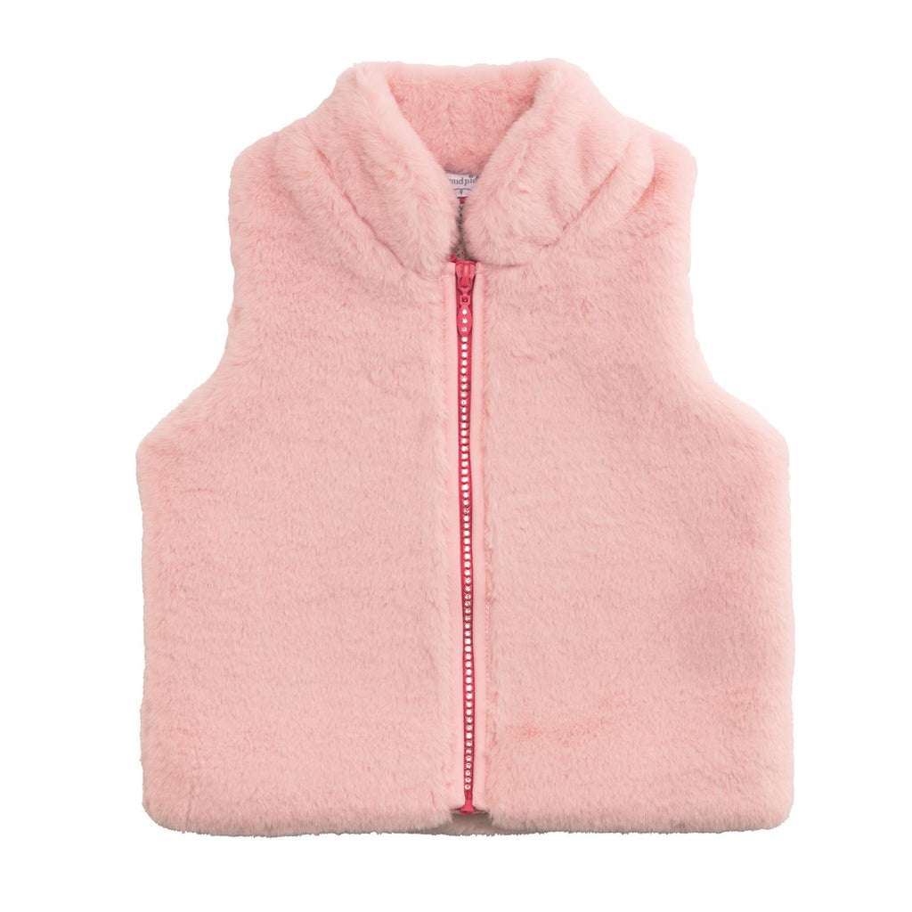 Pink Fur Zip Vest (2T-3T)