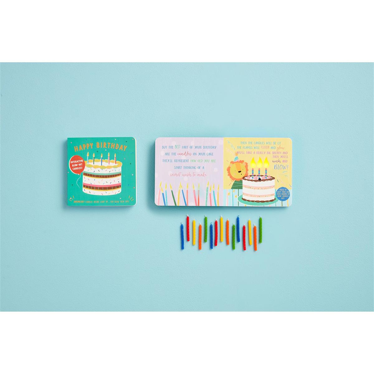 Happy Birthday Book Blow out Candle Feature