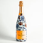 Bottle Wrap Royal Blue and White Game Day - Champagne Collection