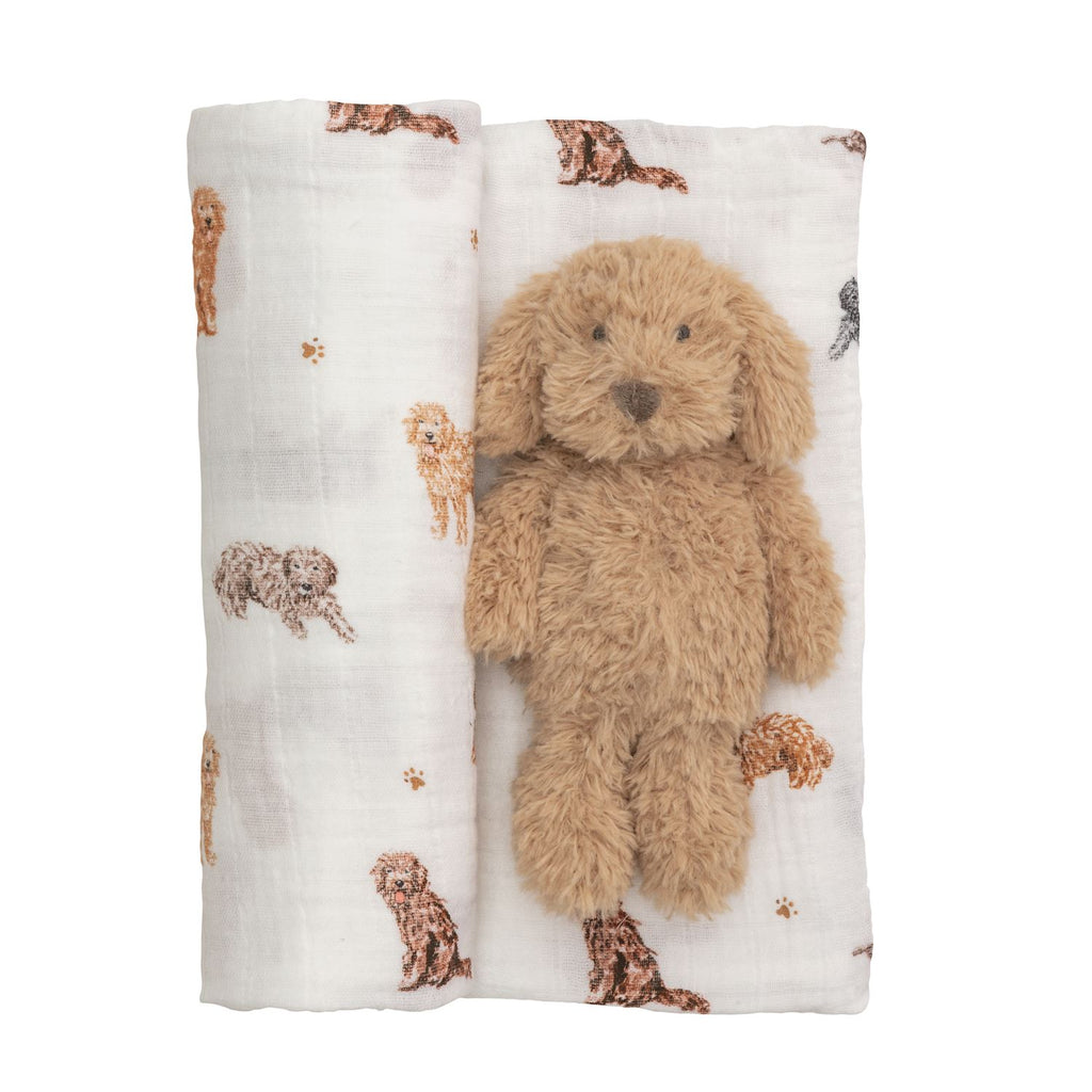 Doodle Stuffed Animal and Blanket