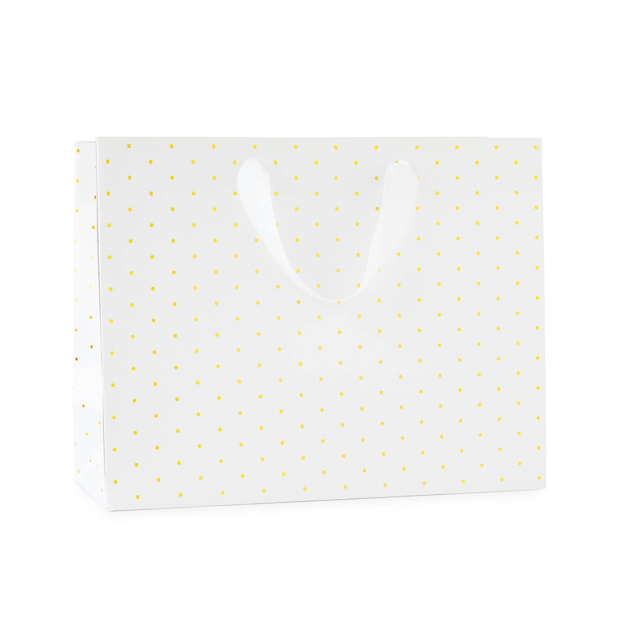 Large Gold Swiss Dot Gift Bag