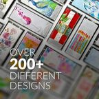 Flat Hand-Crafted 6" Candle - Watercolor Florals Birthday