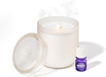 Flameless Candle Diffuser - Frosted Glass (Cream)