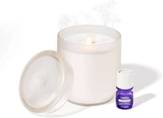 Flameless Candle Diffuser - Frosted Glass (Cream)