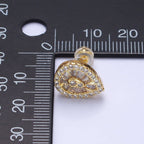 Elegant Luxury Gold Teardrop Stud Earring