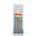 Flat Handmade Candle - Happy Birthday candles
