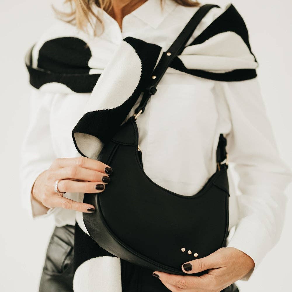 Crescent Shoulder Bag: Black