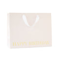 Large Rose Pinstripe Happy Birthday Gift Bag