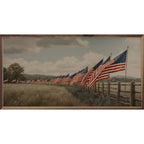 Flag Waving In Sky: 24x12