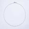 16K Gold Filled 1mm Twist Snake Chain 16 Inch Necklace in Silver