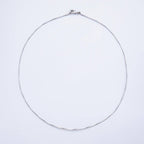 16K Gold Filled 1mm Twist Snake Chain 16 Inch Necklace in Silver