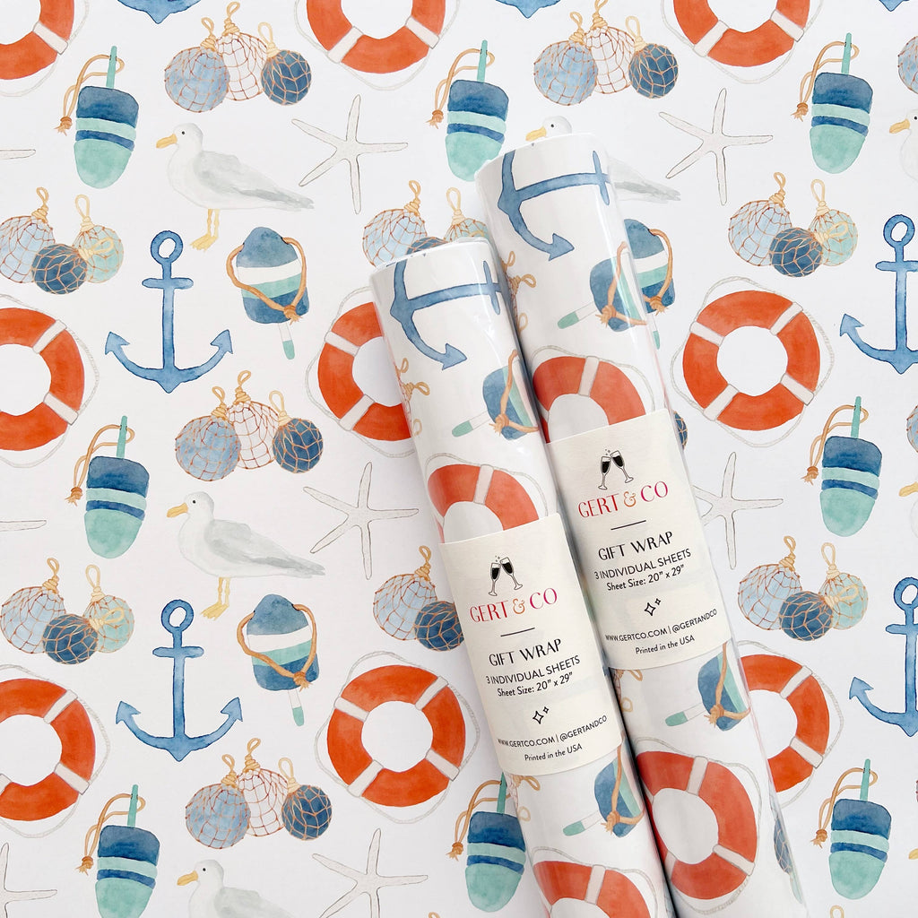 Retro Coastal Gift Wrap