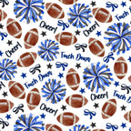 Bottle Wrap Royal Blue and White Game Day - Champagne Collection