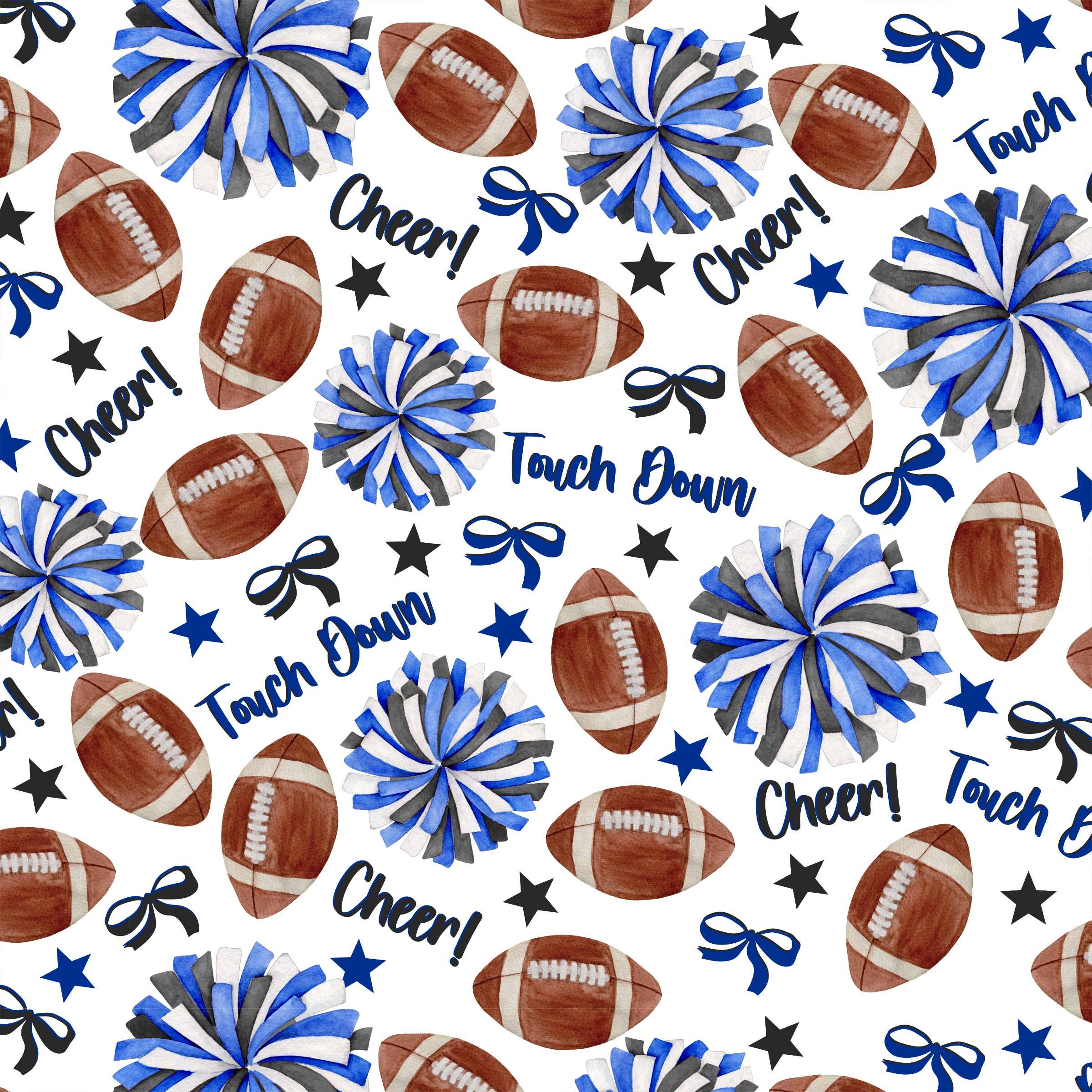Bottle Wrap Royal Blue and White Game Day - Champagne Collection