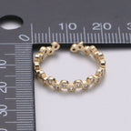 Dainty Gold cubic zirconia CZ bezel stacking ring