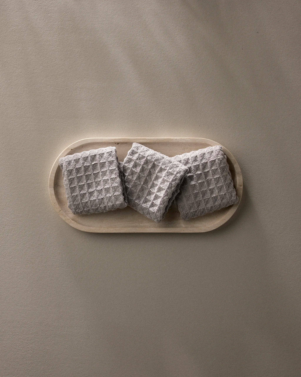 Stone Waffle Washcloth Set