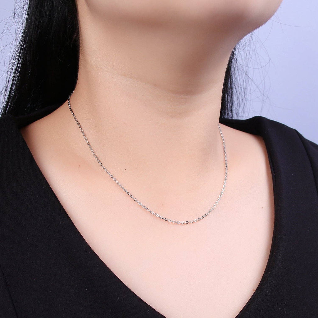 15.5" Gold Filled Dainty 1.3 mm Cable Chain Necklace: Gold