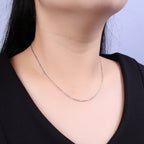 15.5" Gold Filled Dainty 1.3 mm Cable Chain Necklace: Gold
