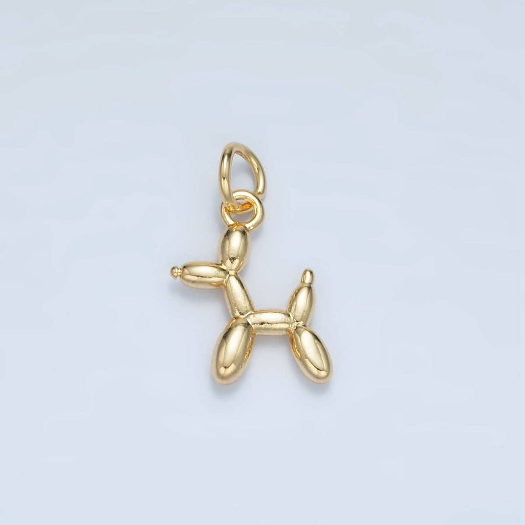 24K Gold Filled Balloon Dog Mini Charm