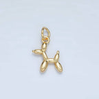 24K Gold Filled Balloon Dog Mini Charm