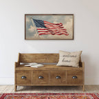Flag Waving In Sky: 24x12