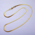 Dainty 2.5mm Silver Herringbone Snake Chain Necklace