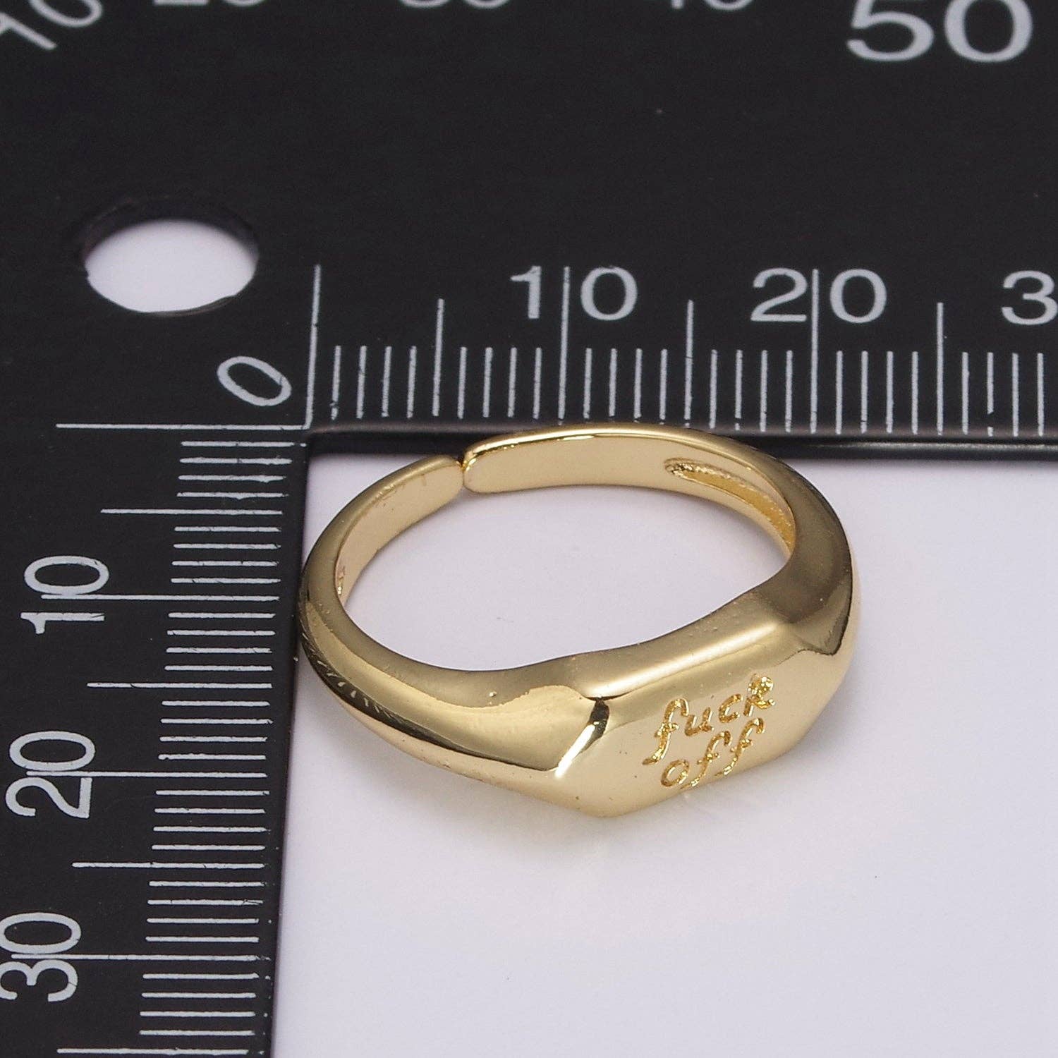 Dainty Gold Fuck Off Ring