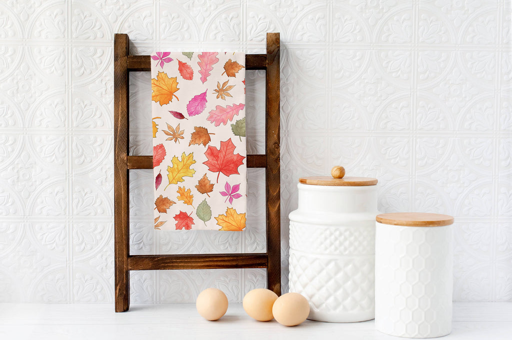 Colorful Fall Leaves - Autumn Tea Towel