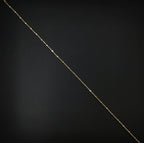15.6'' Ready to Use 18K Gold Plated Bead Necklace Chain, Layering Beaded Chain, Dainty 1mm Bead Necklace w/Spring Ring