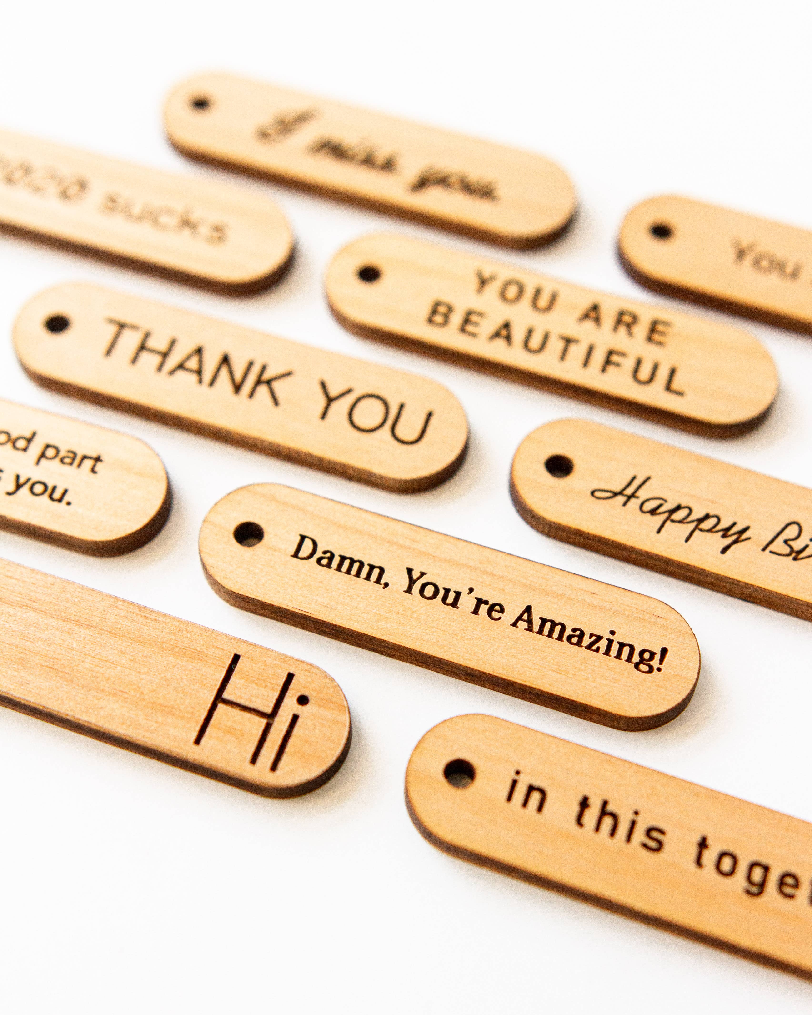 Wood Mini Gift Tag with Loop: Assorted Gift Tags