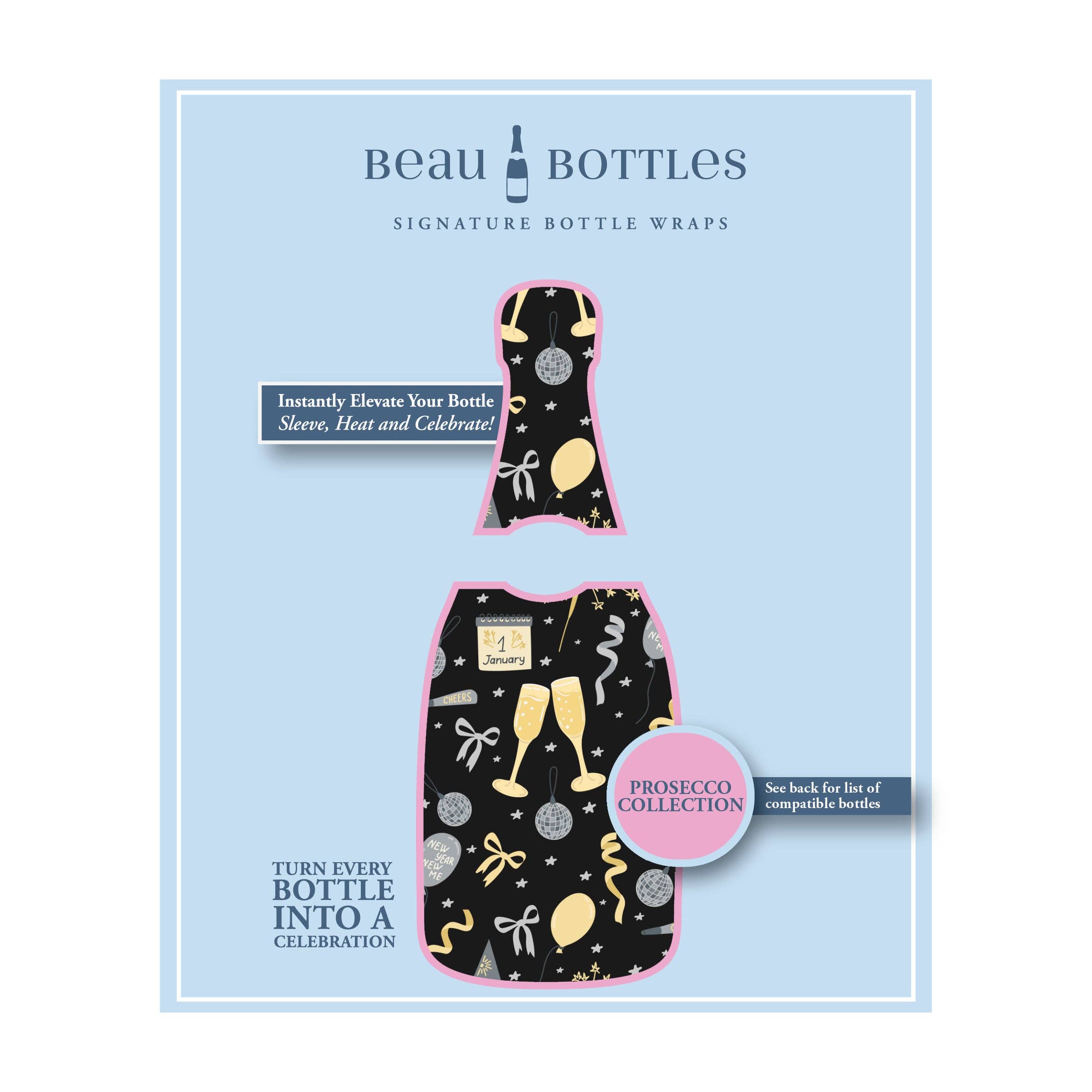 Bottle Wrap NYE Celebration - Prosecco Collection