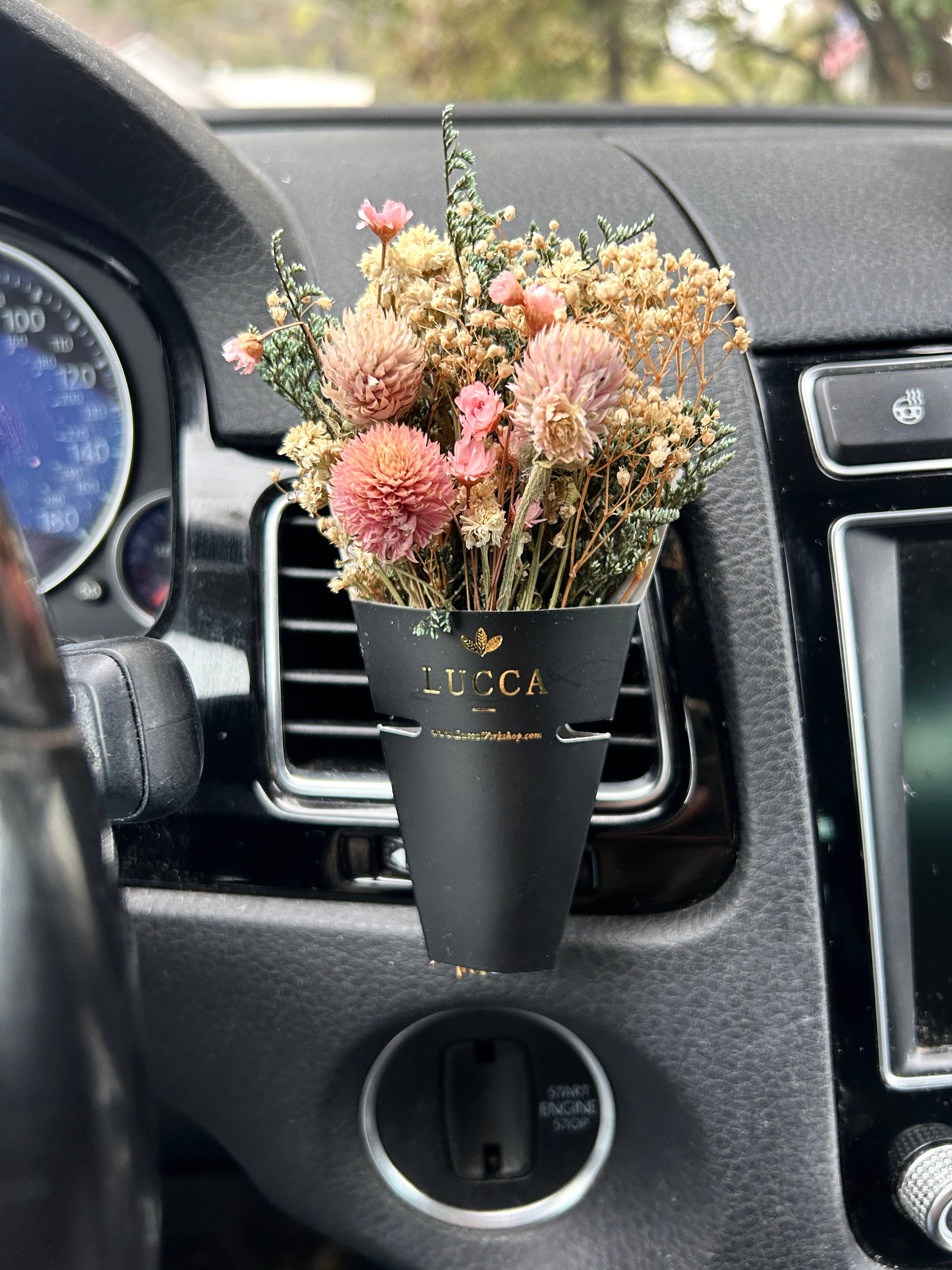 Nontoxic Floral Car Air Freshener: Vanilla & Rose