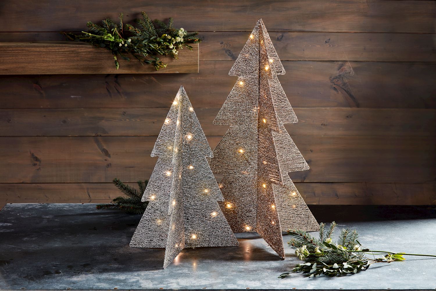 Gold Light Up Glitter Tree