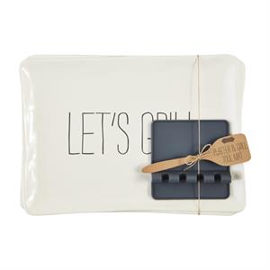 Grill Platter & Tool Mat Set