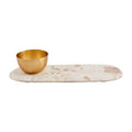 Tan Marble Tray & Tidbit Set