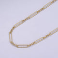 Dainty 24K Gold Filled Paper Clip Chain w/ bracelet