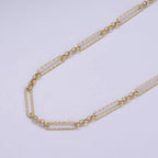 Dainty 24K Gold Filled Paper Clip Chain w/ bracelet