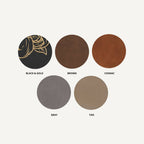 Tropical Floral | Leather Engraved Lined Journal: Black & Gold