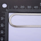 Dainty 2.5mm Silver Herringbone Snake Chain Necklace