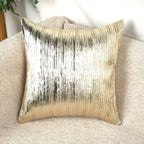 Faux Leather Throw Pillow, Gold (18x18")