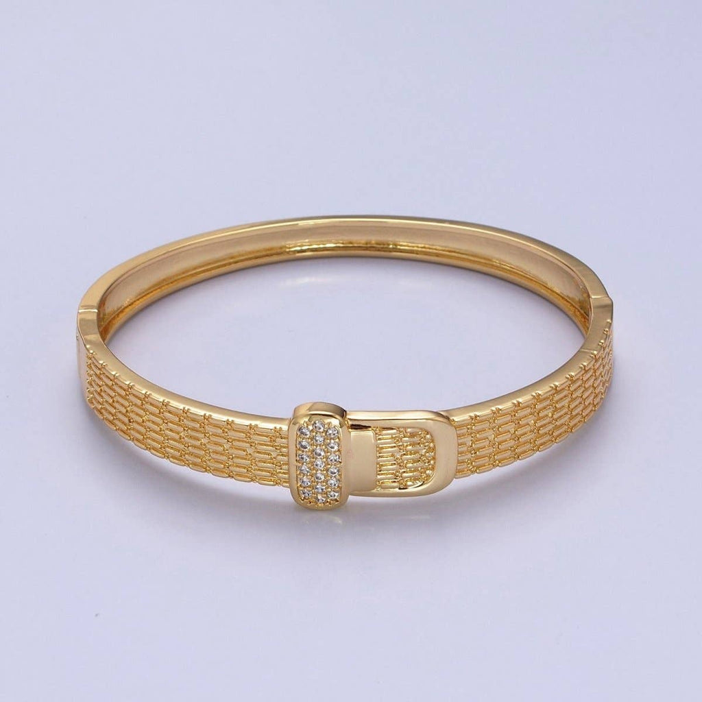 Gold Belt Buckle Bracelet