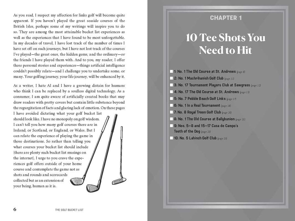 Golf Bucket List by Jeffrey Thoreson